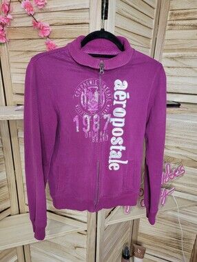 Aeropostale Magenta Full-Zip Logo Jacket ♡ Vintage Y2k